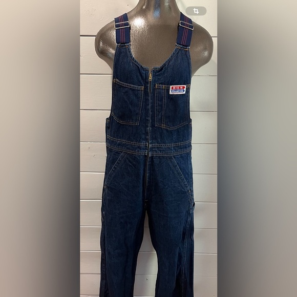 💙 BIG B Brotherhood – Vintage Denim Overalls – Size XS/S (Unisex) - Picture 1 of 16